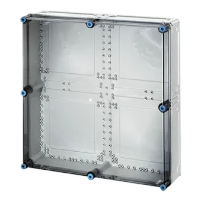 Hensel Mi 0800 Leergehäuse | IP65 Wandgehäuse | 600x600x170 mm | Polycarbonat | transparenter Deckel | grau