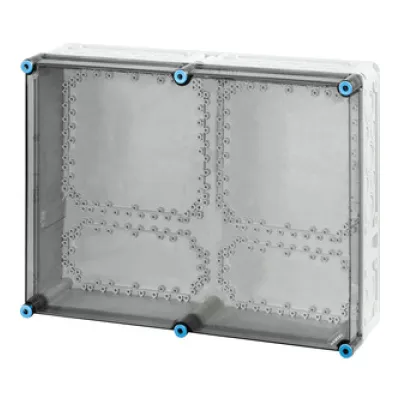 HENSEL Leergehäuse | IP65 Wandgehäuse | 600x450x170mm | Polycarbonat | transparenter Deckel | grau