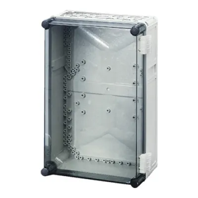 Hensel Leergehäuse Mi 9300 | IP65 Kunststoff | 275x425x146 mm | transparenter Deckel | schlagfest | RAL 7032