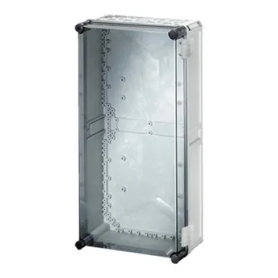 HENSEL Leergehäuse Mi 9400 | Aufputz Kunststoff IP65 | 300x600x170 mm | transparenter Deckel | schlagfest | grau RAL7035