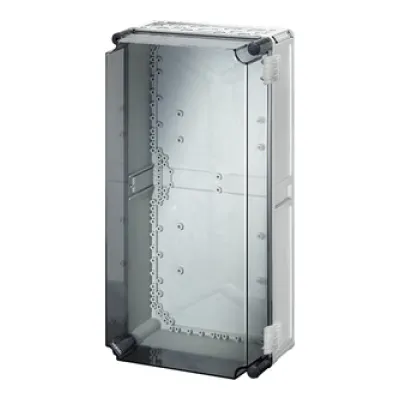 Hensel Leergehäuse MI 9410 | IP65 Kunststoff-Gehäuse | 600x300x214 mm | transparenter Deckel | Polycarbonat grau
