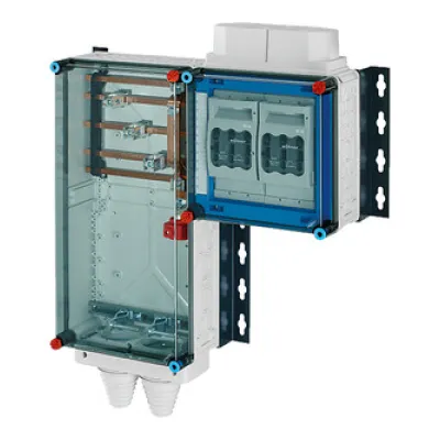 HENSEL Hauptleitungsverteiler Mi HV 6152 | Sicherungsgehäuse NH00 | 3-polig | 125A | IP54 | Polycarbonat | 866mm | grau