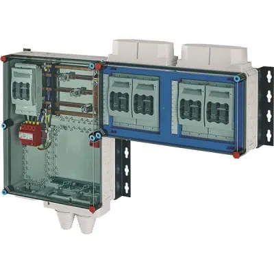 HENSEL Sicherungsgehäuse Mi HV 9154 S | Hauptleitungsverteiler NH00 | 3-polig | 125A | 800V AC | IP54 | Polycarbonat