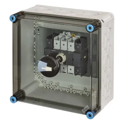 Hensel Lasttrenngehäuse MI7213 | 100A 690V | 3-polig + PE + N | IP65 | 300x300x216mm | Polycarbonat | grau