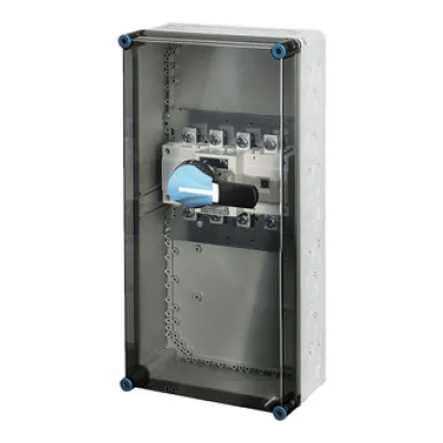 Hensel Lasttrennschaltergehäuse Mi 7454 | 250A | 4-polig | IP65 | Polycarbonat | Wandmontage | grau | 300x239x600mm