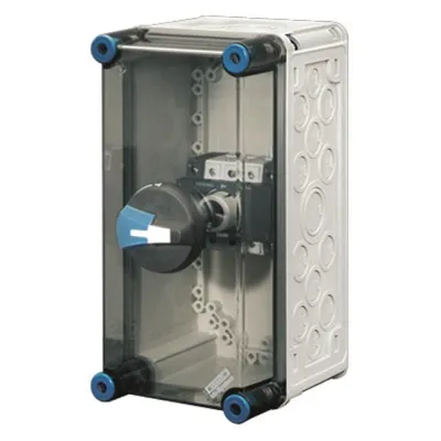 HENSEL Lasttrennschaltergehäuse Mi 7103 | 63A 690V | 3-polig + PE + N | IP65 | Polycarbonat | 150x216x300 mm | grau