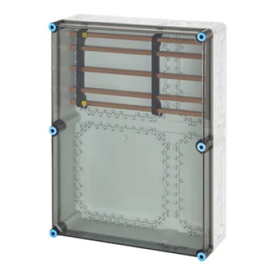 HENSEL Sammelschienengehäuse Mi 6657 | 600x450x170mm | 250A 5-polig | IP65 | Kunststoff | Aufputz | transparenter Deckel