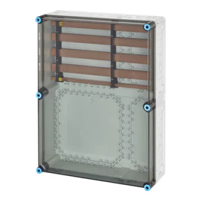 HENSEL Sammelschienengehäuse Mi 6659 | 630A 5-polig | IP65 | Kunststoff | 600x450x170mm | Aufputz | transparent