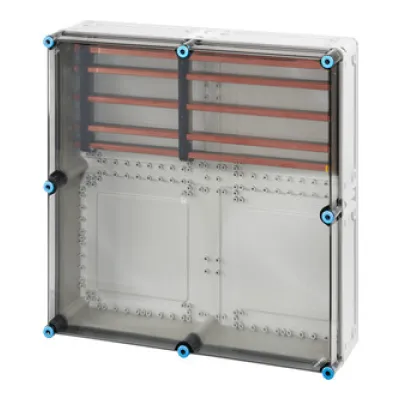 HENSEL Mi 6852 Sammelschienengehäuse | 5-polig | 250A | 600x600x170mm | Kunststoff | IP65 | transparentes Cover