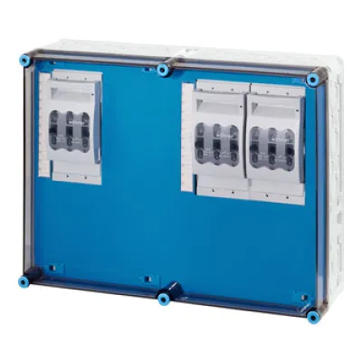 HENSEL Lasttrenngehäuse Mi 6632 NH00 3-polig 125A 690V IP65 | Polycarbonat | 600x170x450mm | Wandmontage