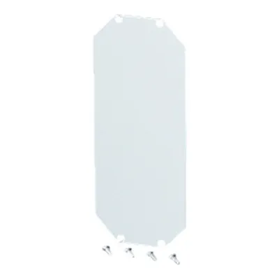 Hensel Montageplatte Mi MP 1 | für Mi-Leergehäuse Mi 01 | Isolierstoff 4mm | 115x259mm | Kunststoff | RAL 7032