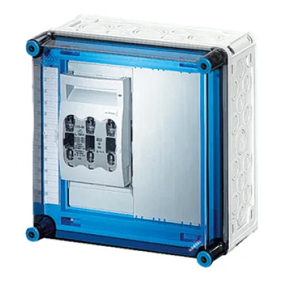 HENSEL Lasttrenngehäuse MI 6227 | NH00 3-polig | 125A 690V | IP65 | Polycarbonat | 300x170x300mm | grau transparent