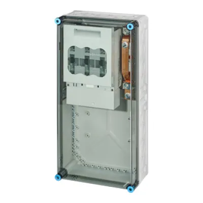 Hensel Lasttrenngehäuse Mi 6480 | NH1 | 3-polig | 250A | 800V | IP65 | Polycarbonat | 300x214x600mm