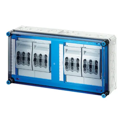 HENSEL Lasttrenngehäuse Mi 6467 NH00 | 3-polig 125A 800V | IP65 | 600x170x300mm | Polycarbonat | grau