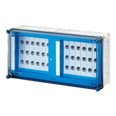 Hensel Sicherungsgehäuse Mi 3435 | 12x3x63A D02 E18 | IP65 | Schraubsicherung | Kunststoff | 600x300x170 mm