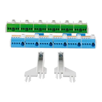Hensel PE/N-Trennklemme FIXCONNECT FC PN 60 NT | 1,5-25mm² | 75A | 2-polig | Schraub-/Steckanschluss | mehrfarbig