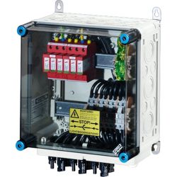Hensel PV-GAK mit ÜSE 4xPV-String auf 2xWR Mi PV 1242