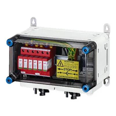 Hensel PV Generator-Anschlusskasten | Mi PV 1122 | 2x String | Typ 2 Überspannungsschutz | IP65 | transparent