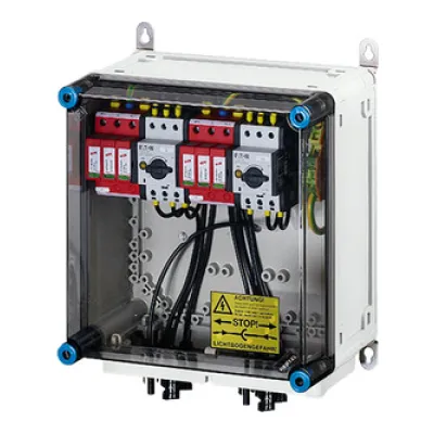 HENSEL Generator-Anschlusskasten Mi PV 2222 | PV-GAK 2x String auf 2x WR | 1000V DC | Typ 2 | IP65 | 365x300x170mm
