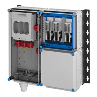 HENSEL PV-Wechselrichter-Sammler Mi PV 7324 | 140kVA | 3-phasig | NH000 | 200A | 800V | IP54 | UV-beständig