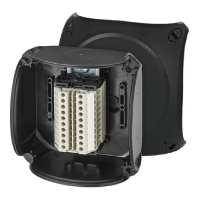 HENSEL Abzweigdose RX 0610 T | Ex-Kabelabzweigkasten IP66 | 130x130x77mm | 10 Klemmen | Ex-Zonen 2/22 | schwarz
