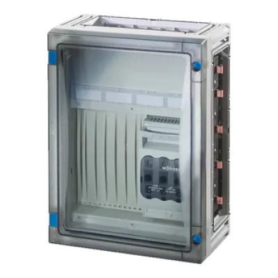 HENSEL Sicherungsgehäuse FP 3226 | 250A | NH-Sicherung | IP65 | 1x3xNH00C | 5-polig | Kunststoff | transparent