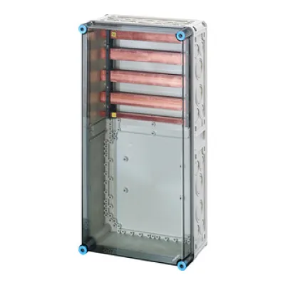 HENSEL Sammelschienengehäuse MI 6459 | 630A | 5-polig | Aufputz | IP65 | 600x300x170 mm | transparent | Kunststoff