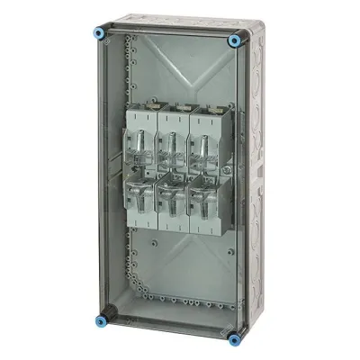 HENSEL Sicherungsgehäuse MI 4452 | NH2 3-polig | 400A | IP65 | Polycarbonat | transparent | 600x300x170mm | PE+N