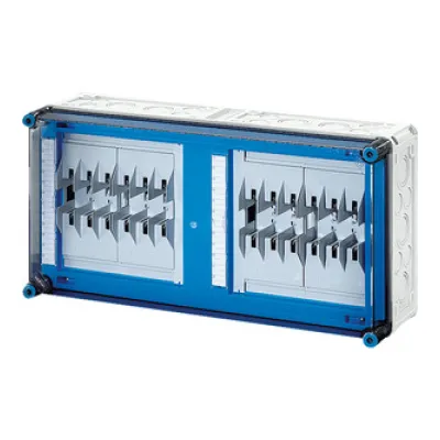 Hensel Sicherungsgehäuse Mi 6461 | NH00 | 3-polig | 125A | IP65 | Polycarbonat | transparent | 600x300x170mm