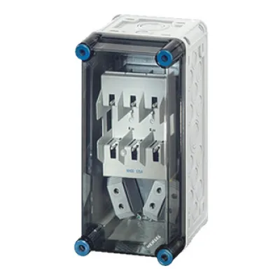 Hensel Sicherungsgehäuse Mi 4150 | NH00 | 3-polig | 125A | IP65 | Polycarbonat | Wandmontage | grau