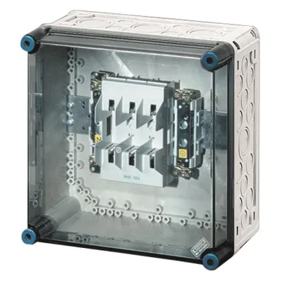 Hensel Sicherungsgehäuse Mi 4205 | NH00 | 3-polig | 125A | IP65 | Polycarbonat | 300x300x170mm