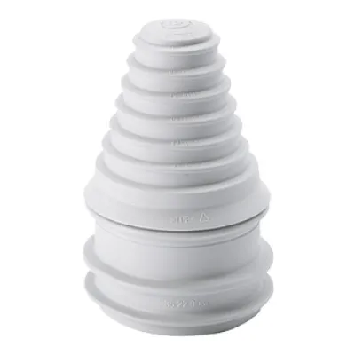 Hensel Stufenstutzen KST 82 | 4012591117599 | Kabeleinführung Ø 30-72 mm | IP54 | geschlossen | lichtgrau | halogenfrei