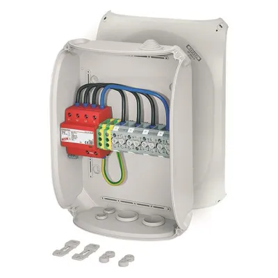 HENSEL Überspannungsschutzgehäuse SP 2834 G | Typ 1+2 Überspannungsableiter | 230V | IP55 | optische Anzeige