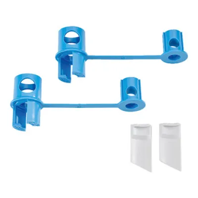 HENSEL Umrüstsatz Mi SV 2 für Vorhängeschloss | Deckelverschlüsse | Kunststoff | blau RAL5012 | 2 Stück