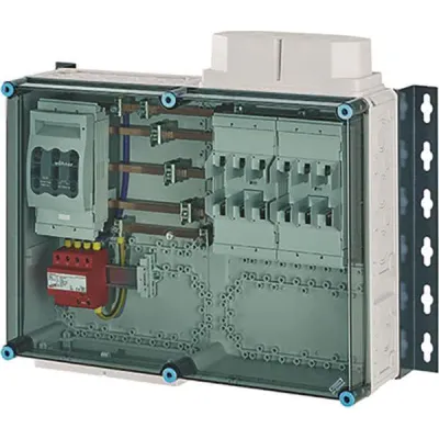 HENSEL Sicherungsgehäuse Mi AS 4142 S | NH 00 | 2x3-polig | 125A | 5-pol. Sammelschiene 250A | IP65 | Kunststoff