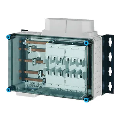 HENSEL Sicherungsgehäuse Mi AS 4142 | 2x3xNH00 125A | IP65 | 5-polig | Polycarbonat | transparent