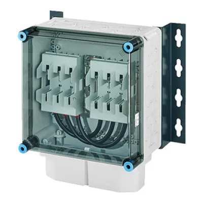 HENSEL Sicherungsgehäuse Mi AK 3142 | NH-Sicherung 2x3xNH00 | 125A | IP65 | Kunststoff | Anschlussfertig | Transparent