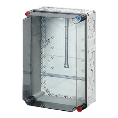 Hensel Zählergehäuse Mi 2310 | IP65 | 300x450x214 mm | Einbautiefe 190 mm | Polycarbonat | Aufputz | grau transparent