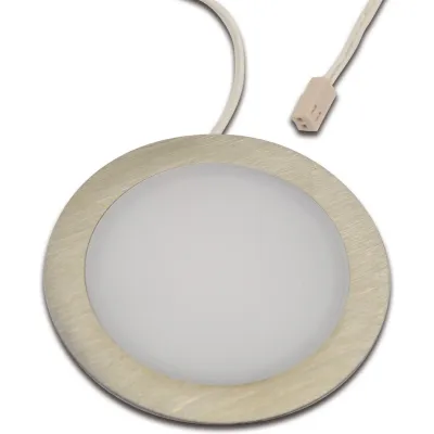 Hera LED-Einbaustrahler FAR 68-LED | 4W 4000K 270lm | neutralweiß | Aluminium gebürstet | 68mm | Edelstahloptik