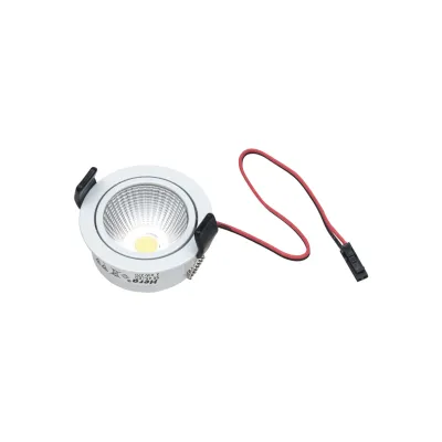 Hera LED-Einbaustrahler SR 45-LED 4,8W ww ws | schwenkbar | 485lm | warmweiß 3000K | Aluminium matt | rund | weiß