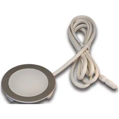 Hera LED-Einbaustrahler 61002210208 | 3W 3000K warmweiß | dimmbar | rund | Edelstahloptik | 200lm | Ø75mm | für Möbel