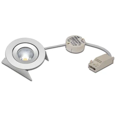 Hera LED-Einbaustrahler Set 61001475301 | schwenkbar | dimmbar | 7,5W | 4000K neutralweiß | 800lm | IP44 | Chrom matt