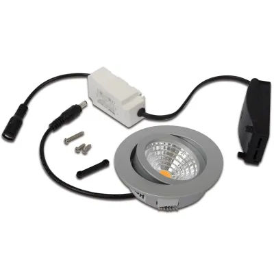Hera LED-Einbaustrahler Set 20203356004 | schwenkbar | 6,5W | 750lm | dimmbar | 230V | Aluminium | chrom-matt