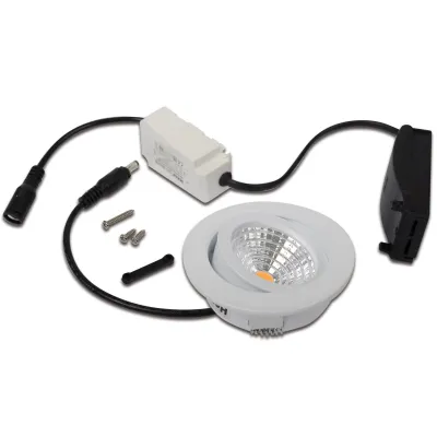 Hera LED-Einbaustrahler Set 20203351004 | schwenkbar | 6,5W | 750lm | dimmbar | 2700K | Aluminium | weiß