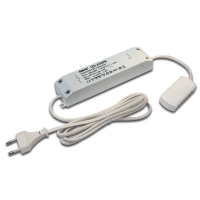 Hera LED-Trafo 24V 2-60W | elektronischer Sicherheitstransformator | 12-fach Verteiler | IP20 | Eurostecker