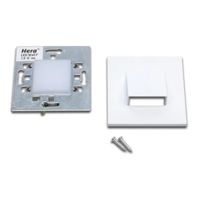 Hera LED Wandeinbauleuchte 20202722101 | LED Wall Downlight 1,8W 3000K 90lm | Einbaumontage | 68mm | Stahl | weiß