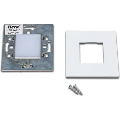 Hera LED Wandeinbauleuchte 20202720201 | LED Orientierungsleuchte 0,9W 50lm 3000K IP20 | Einbau | Stahl weiß
