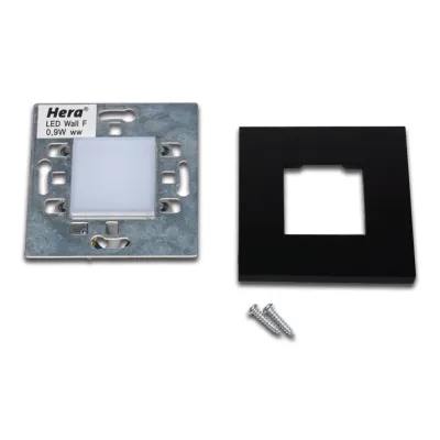 Hera LED-Wandeinbauleuchte 20202720103 | Orientierungsleuchte | 1,8W 3000K | 90lm | Einbau | IP20 | schwarz