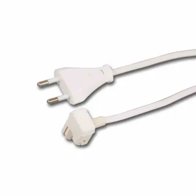 Hera Netzanschlussleitung 21526033001 | Netzanschlussleitung 3m Schuko | 2x0,75mm² | waagerecht montierbar | PVC | weiß