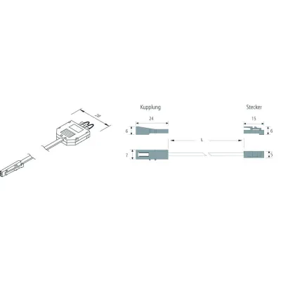 Hera Verbindungsleitung LED 350 2000mm 21525062001